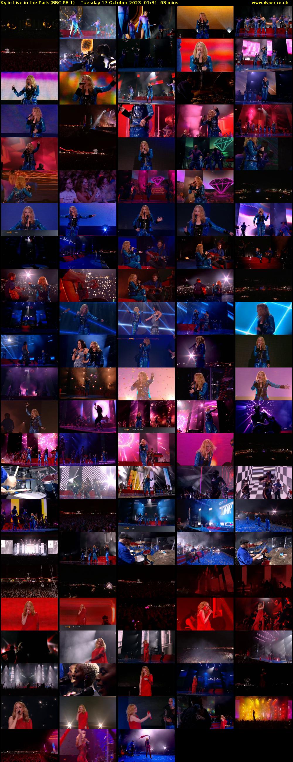 Kylie Live in the Park (BBC RB 1) Tuesday 17 October 2023 01:31 - 02:34