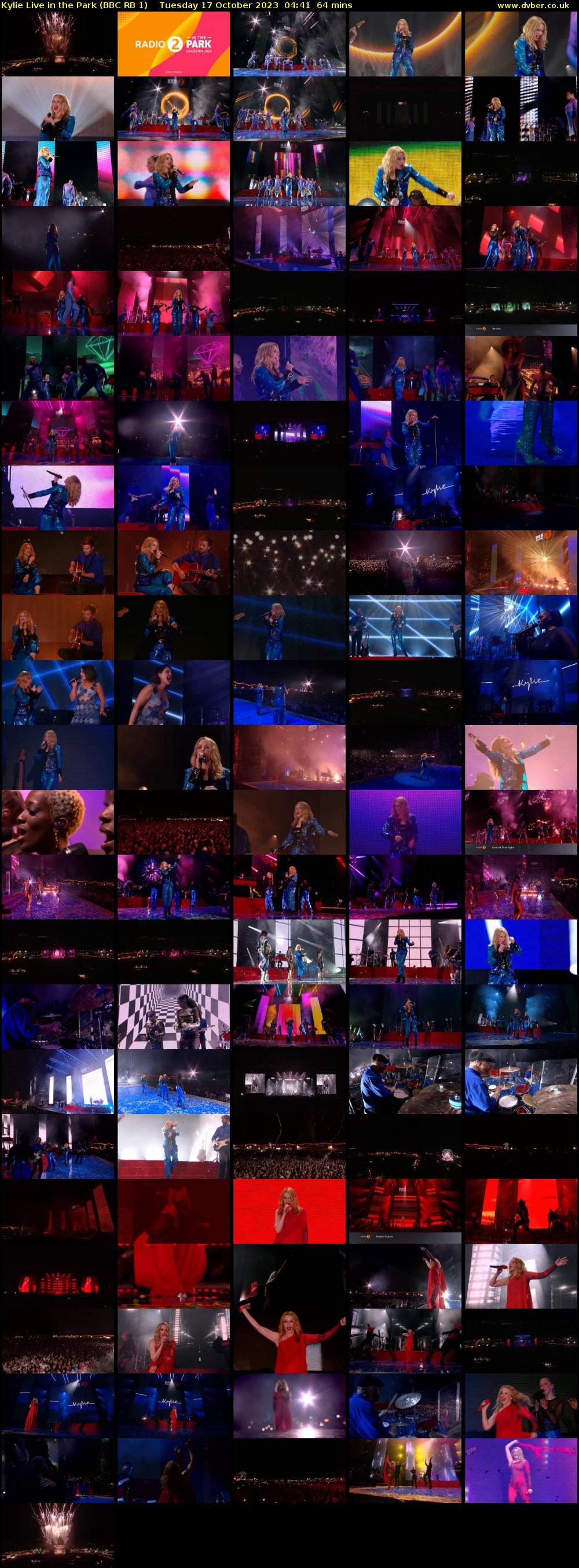 Kylie Live in the Park (BBC RB 1) Tuesday 17 October 2023 04:41 - 05:45