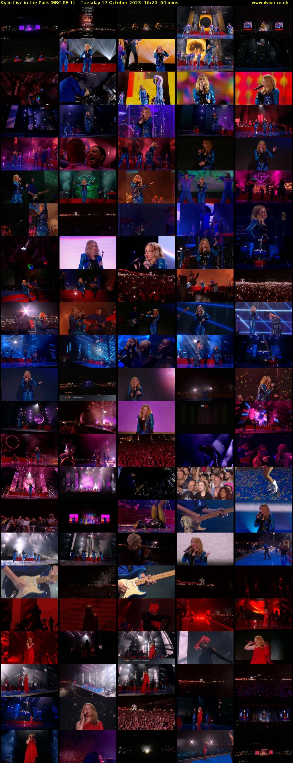 Kylie Live in the Park (BBC RB 1) Tuesday 17 October 2023 16:20 - 17:24