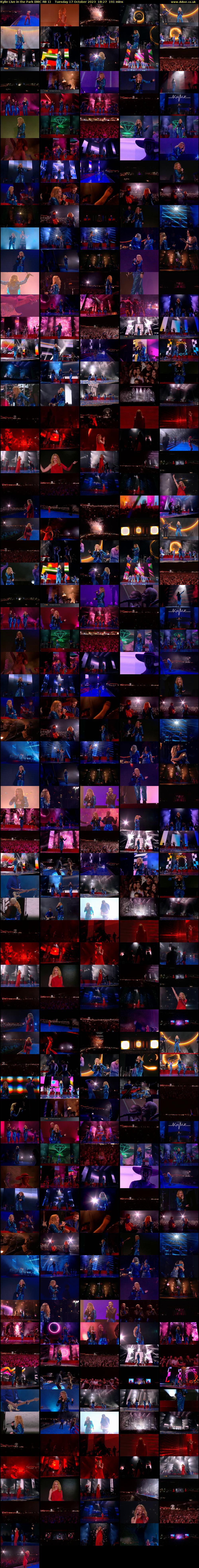Kylie Live in the Park (BBC RB 1) Tuesday 17 October 2023 18:27 - 21:38