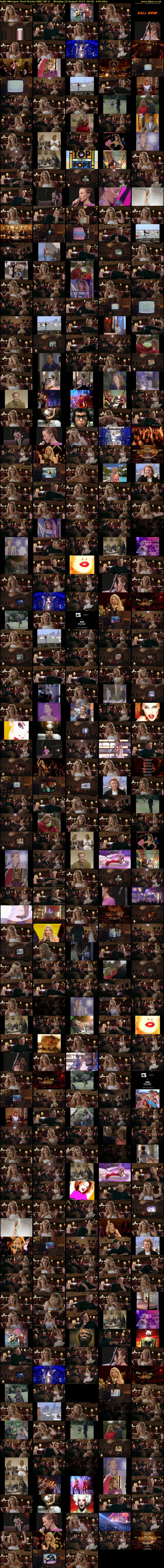 Kylie Minogue: Reel Stories (BBC RB 1) Monday 19 August 2019 06:00 - 10:00