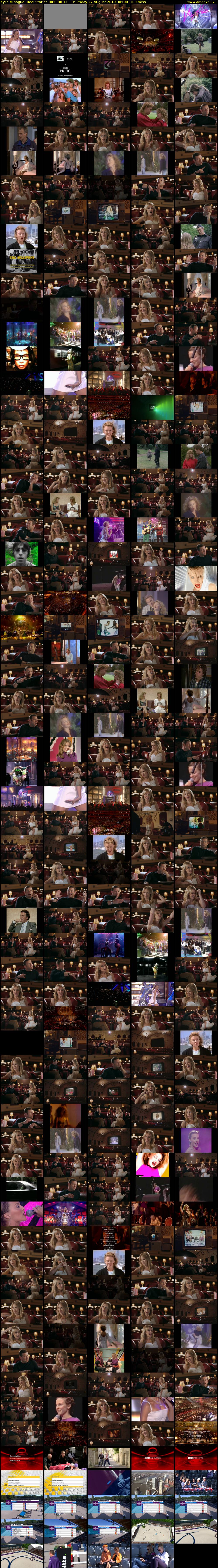 Kylie Minogue: Reel Stories (BBC RB 1) Thursday 22 August 2019 06:00 - 09:00