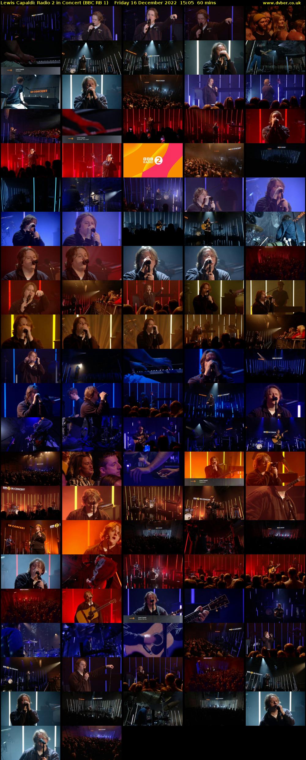 Lewis Capaldi: Radio 2 in Concert (BBC RB 1) Friday 16 December 2022 15:05 - 16:05