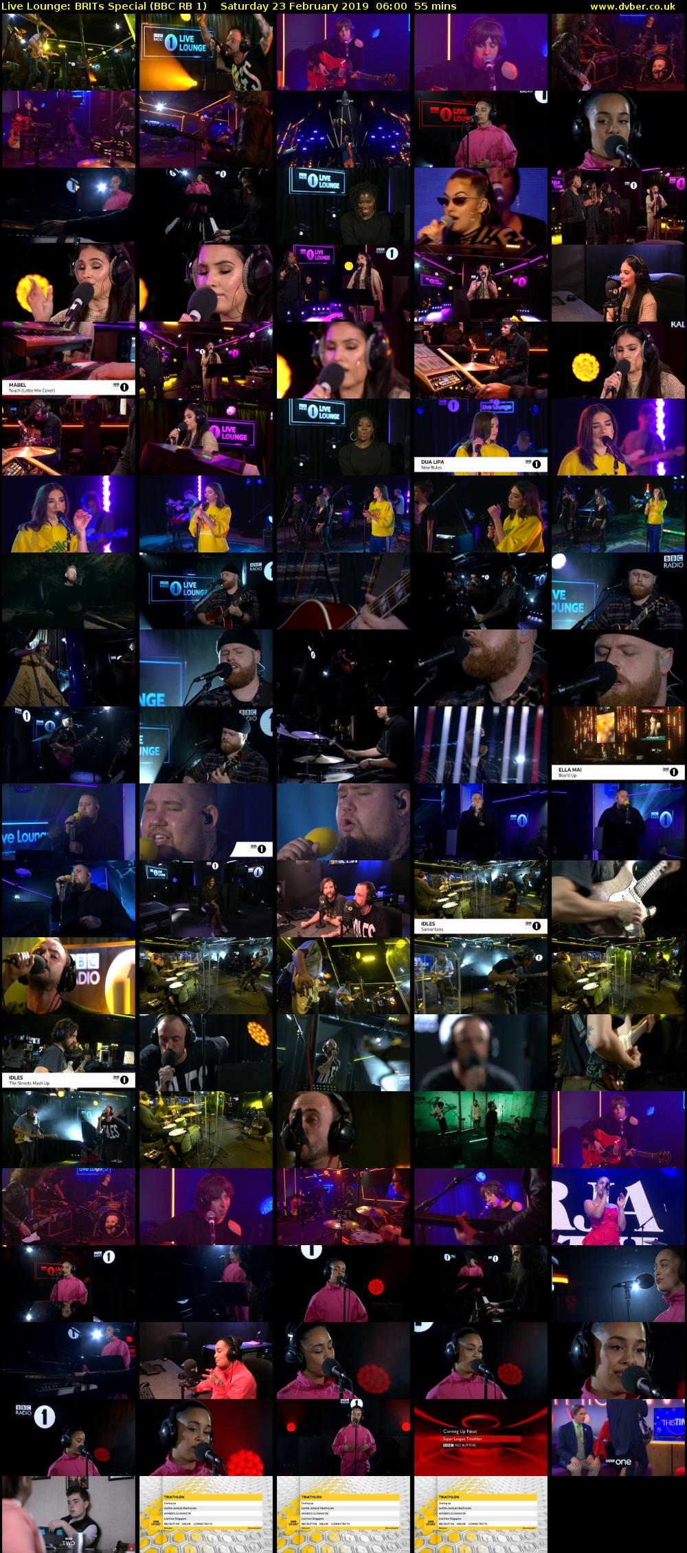 Live Lounge: BRITs Special (BBC RB 1) Saturday 23 February 2019 06:00 - 06:55
