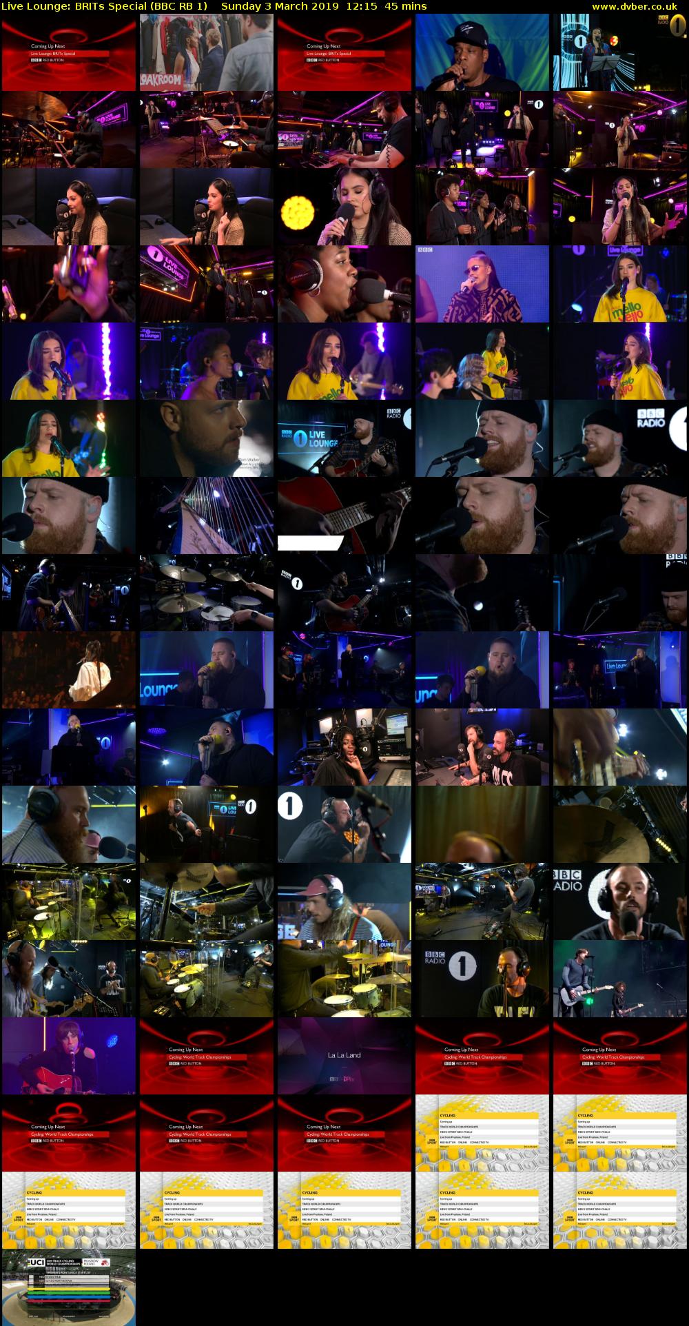 Live Lounge: BRITs Special (BBC RB 1) Sunday 3 March 2019 12:15 - 13:00