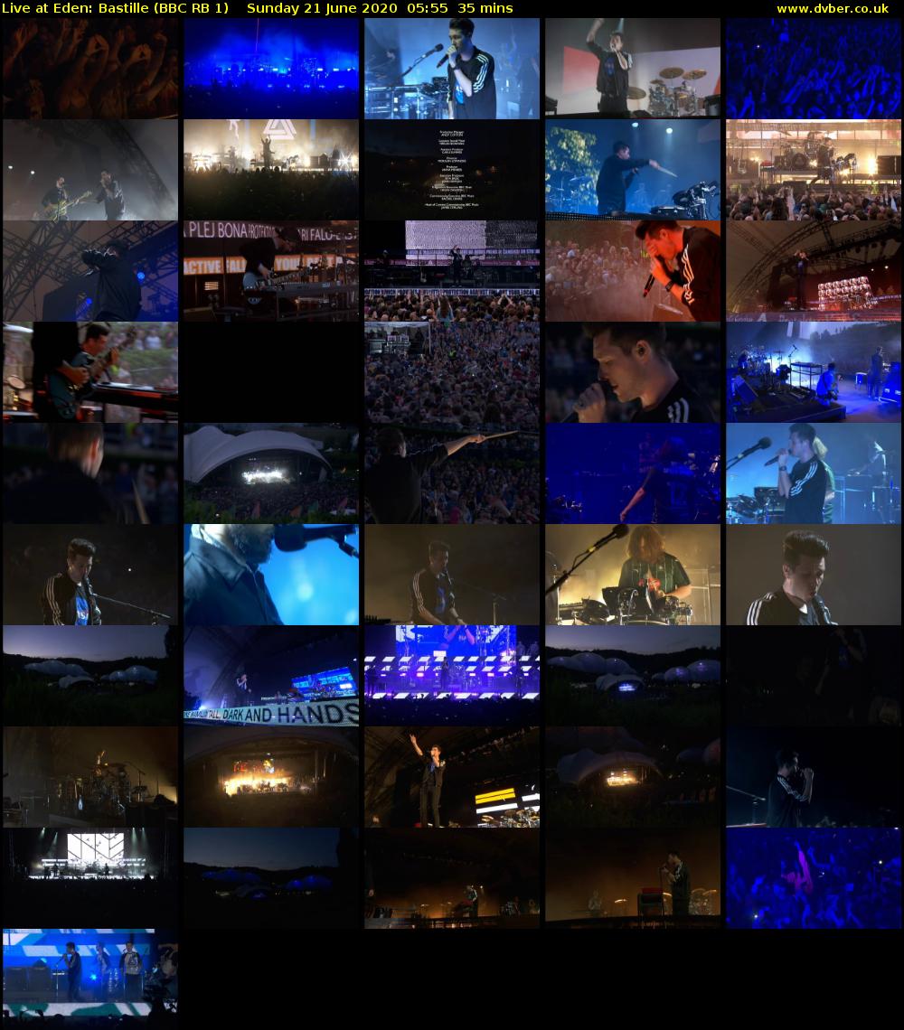 Live at Eden: Bastille (BBC RB 1) Sunday 21 June 2020 05:55 - 06:30