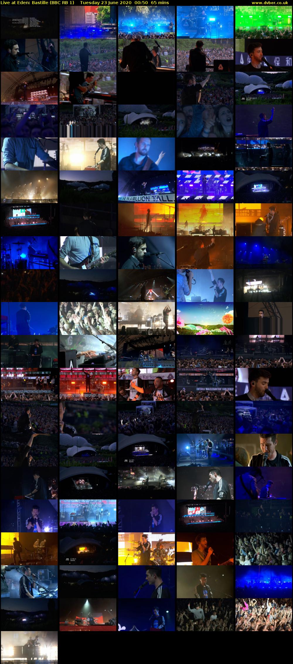 Live at Eden: Bastille (BBC RB 1) Tuesday 23 June 2020 00:50 - 01:55