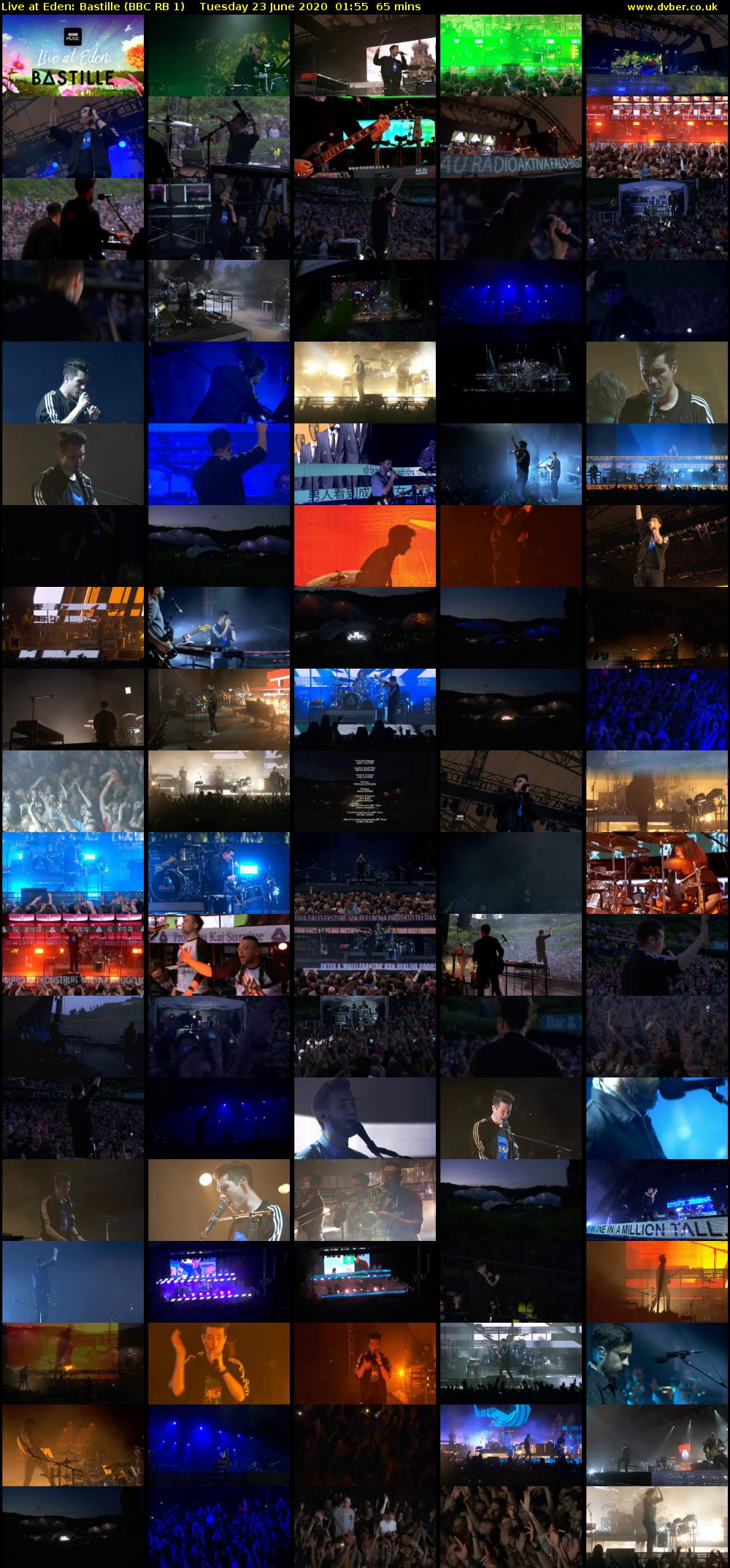 Live at Eden: Bastille (BBC RB 1) Tuesday 23 June 2020 01:55 - 03:00