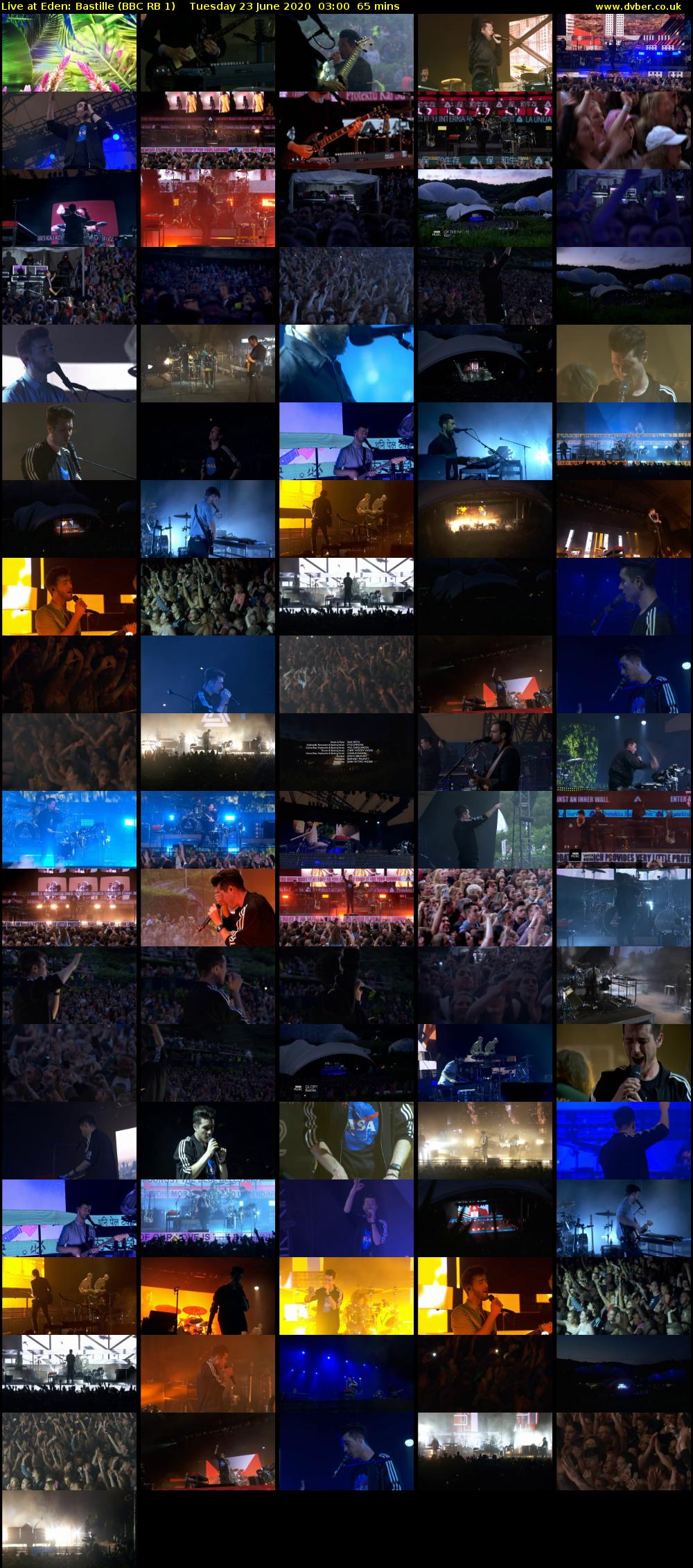 Live at Eden: Bastille (BBC RB 1) Tuesday 23 June 2020 03:00 - 04:05
