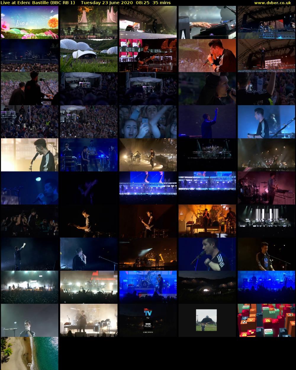 Live at Eden: Bastille (BBC RB 1) Tuesday 23 June 2020 08:25 - 09:00