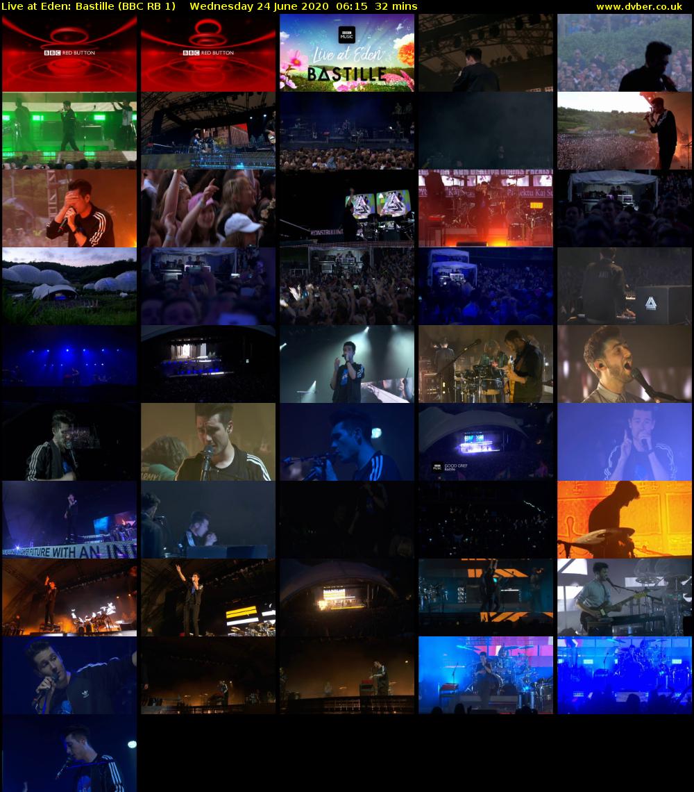 Live at Eden: Bastille (BBC RB 1) Wednesday 24 June 2020 06:15 - 06:47