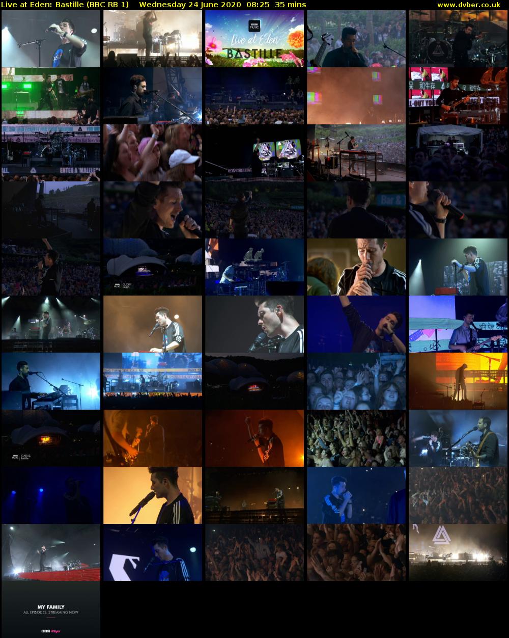 Live at Eden: Bastille (BBC RB 1) Wednesday 24 June 2020 08:25 - 09:00