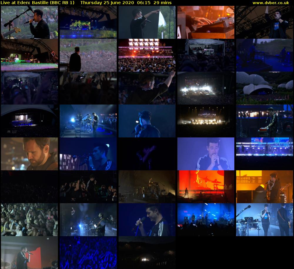Live at Eden: Bastille (BBC RB 1) Thursday 25 June 2020 06:15 - 06:44