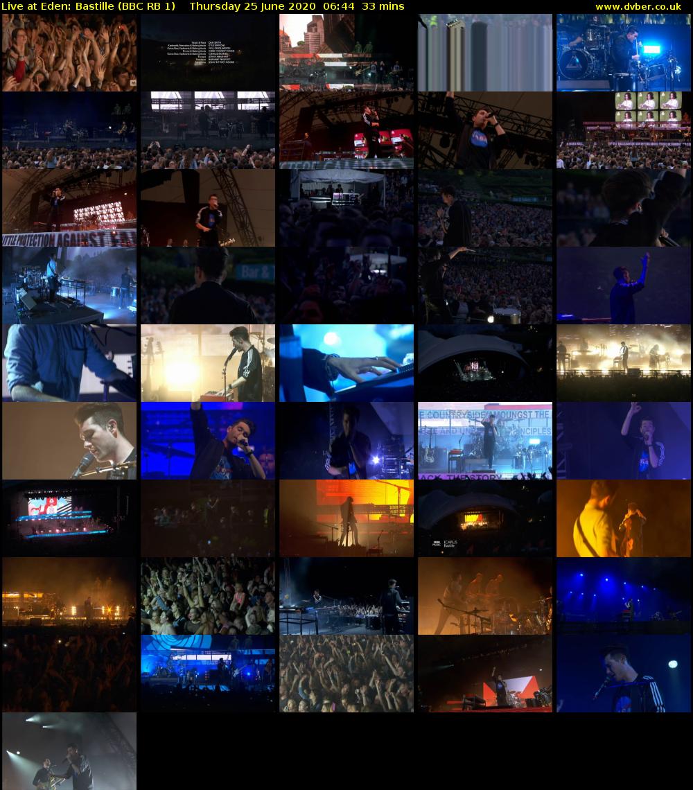 Live at Eden: Bastille (BBC RB 1) Thursday 25 June 2020 06:44 - 07:17