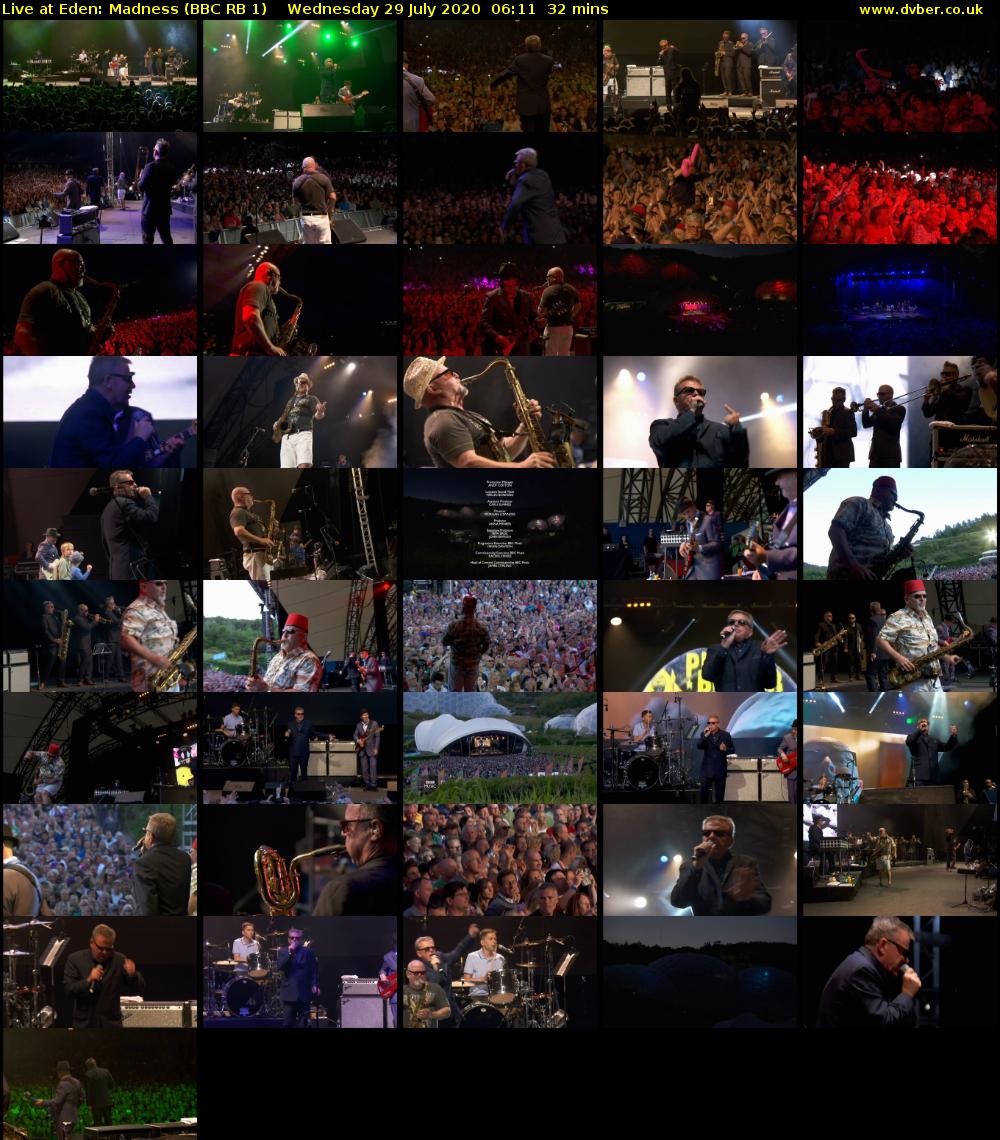 Live at Eden: Madness (BBC RB 1) Wednesday 29 July 2020 06:11 - 06:43