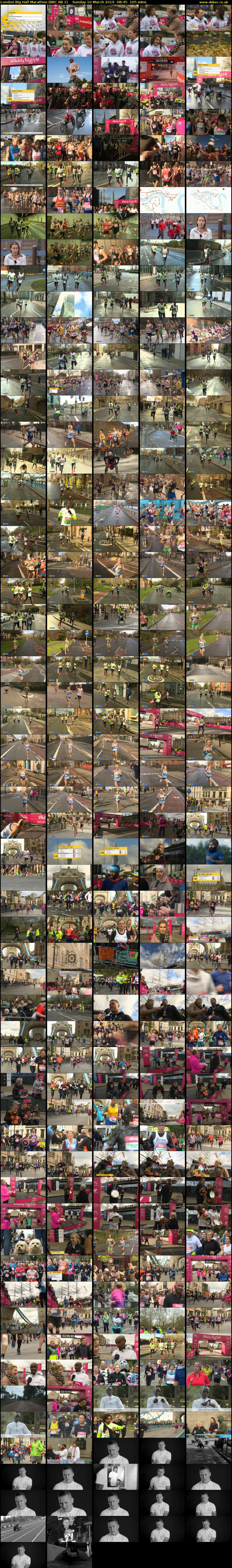 London Big Half Marathon (BBC RB 1) Sunday 10 March 2019 08:45 - 11:30
