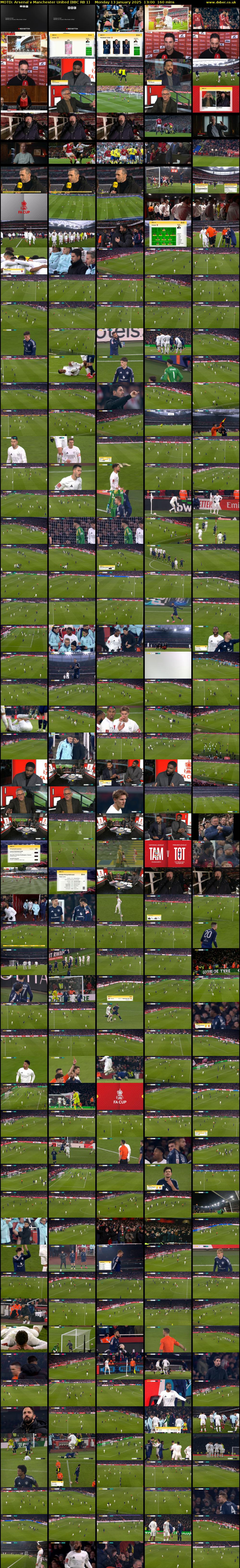 MOTD: Arsenal v Manchester United (BBC RB 1) Monday 13 January 2025 13:00 - 15:40