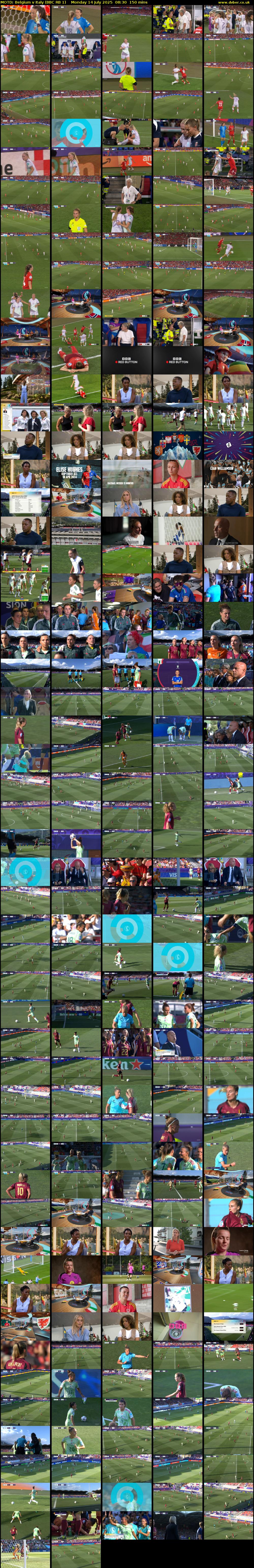 MOTD: Belgium v Italy (BBC RB 1) Monday 14 July 2025 08:30 - 11:00
