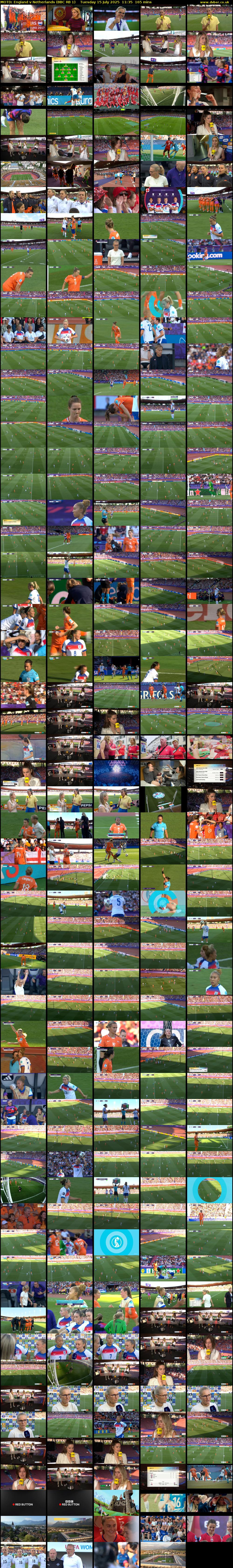 MOTD: England v Netherlands (BBC RB 1) Tuesday 15 July 2025 11:35 - 14:20