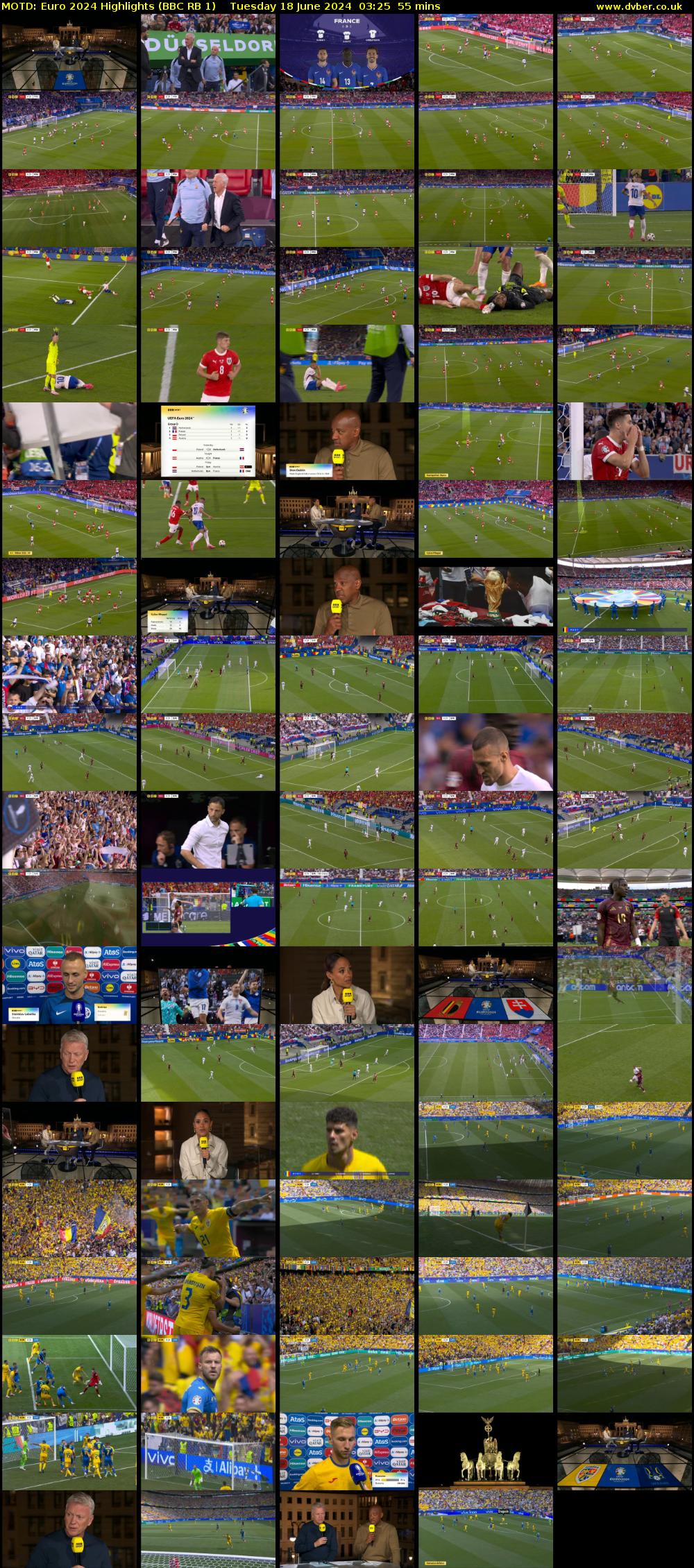 MOTD: Euro 2024 Highlights (BBC RB 1) Tuesday 18 June 2024 03:25 - 04:20