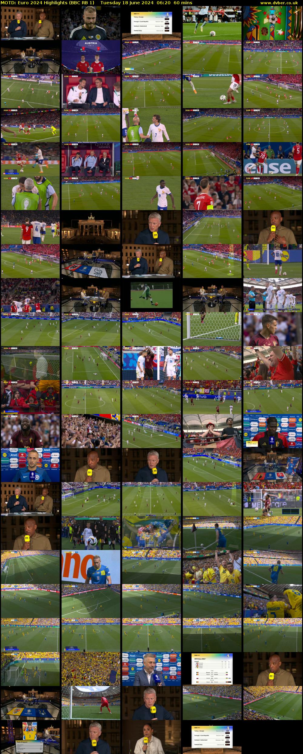 MOTD: Euro 2024 Highlights (BBC RB 1) Tuesday 18 June 2024 06:20 - 07:20