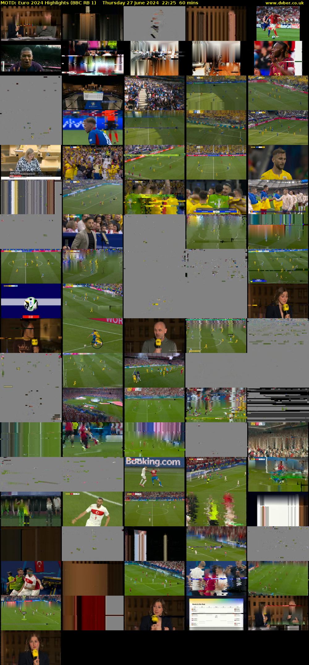 MOTD: Euro 2024 Highlights (BBC RB 1) Thursday 27 June 2024 22:25 - 23:25