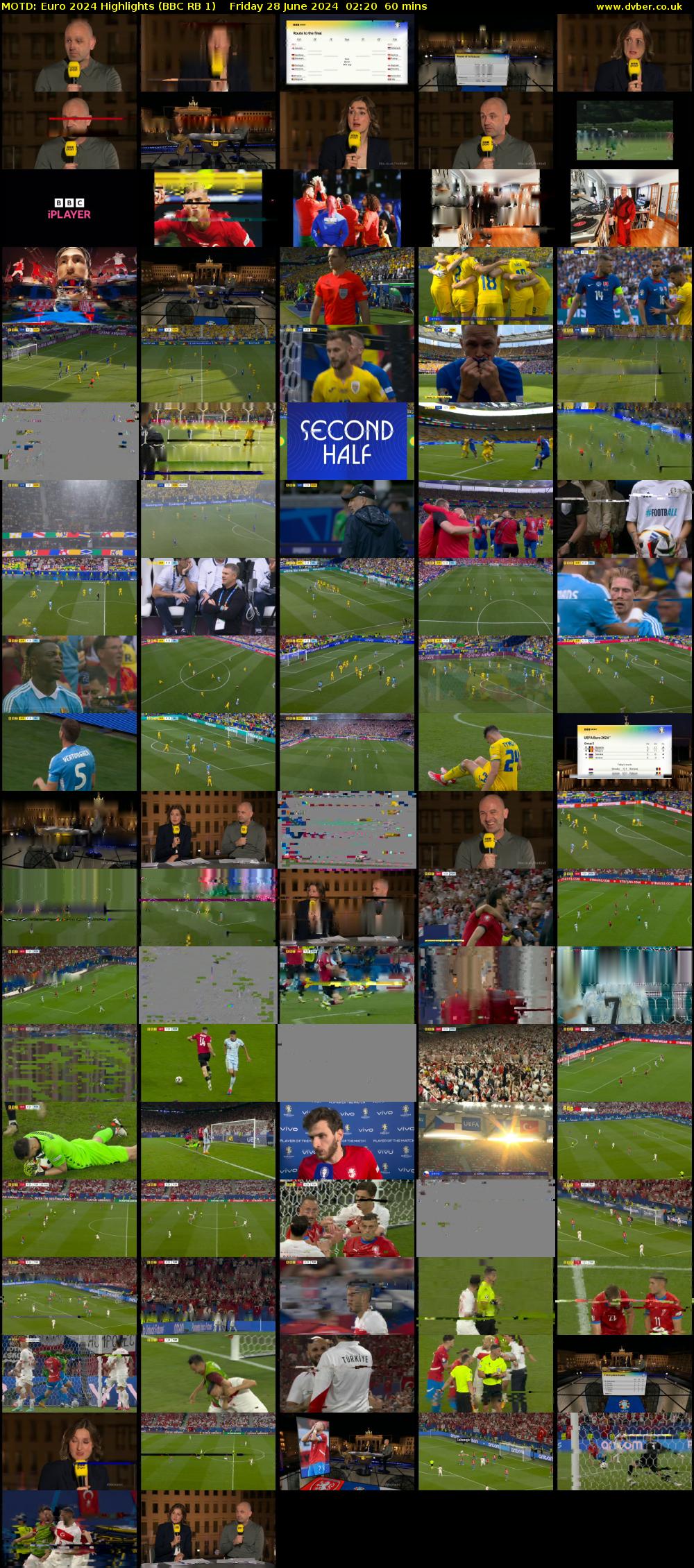 MOTD: Euro 2024 Highlights (BBC RB 1) Friday 28 June 2024 02:20 - 03:20