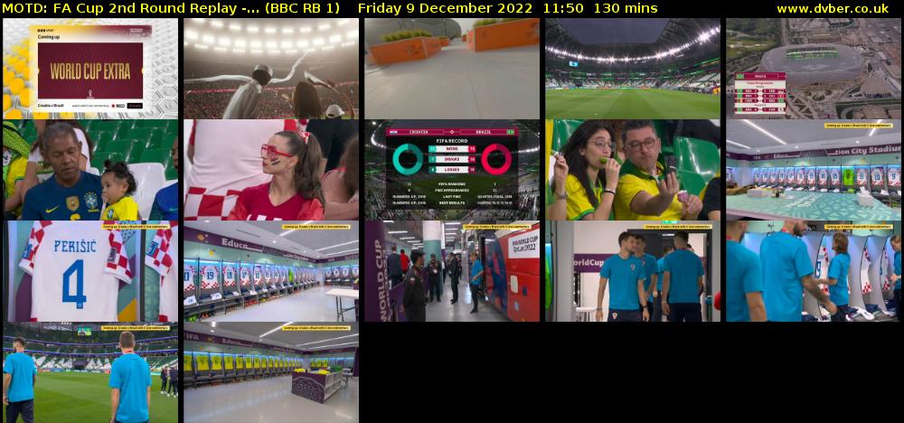 MOTD: FA Cup 2nd Round Replay -... (BBC RB 1) Friday 9 December 2022 11:50 - 14:00