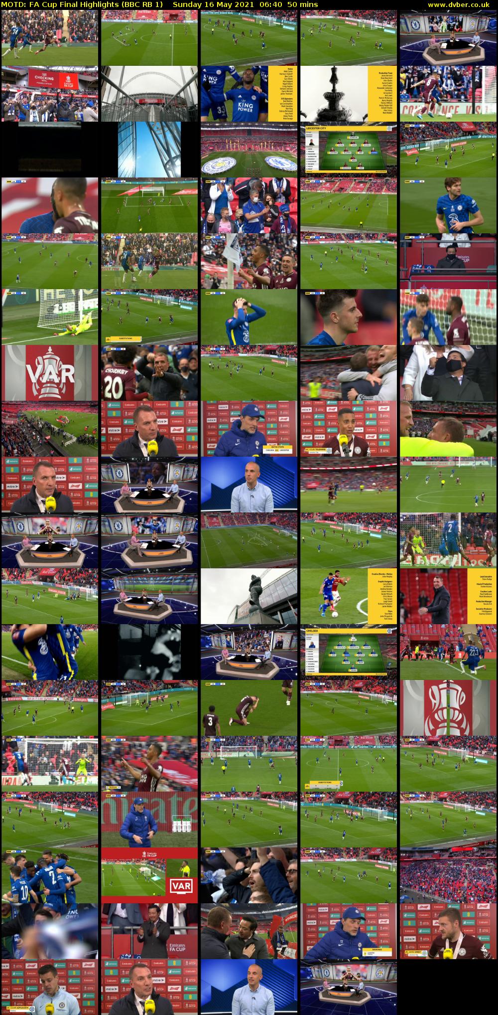 MOTD: FA Cup Final Highlights (BBC RB 1) Sunday 16 May 2021 06:40 - 07:30