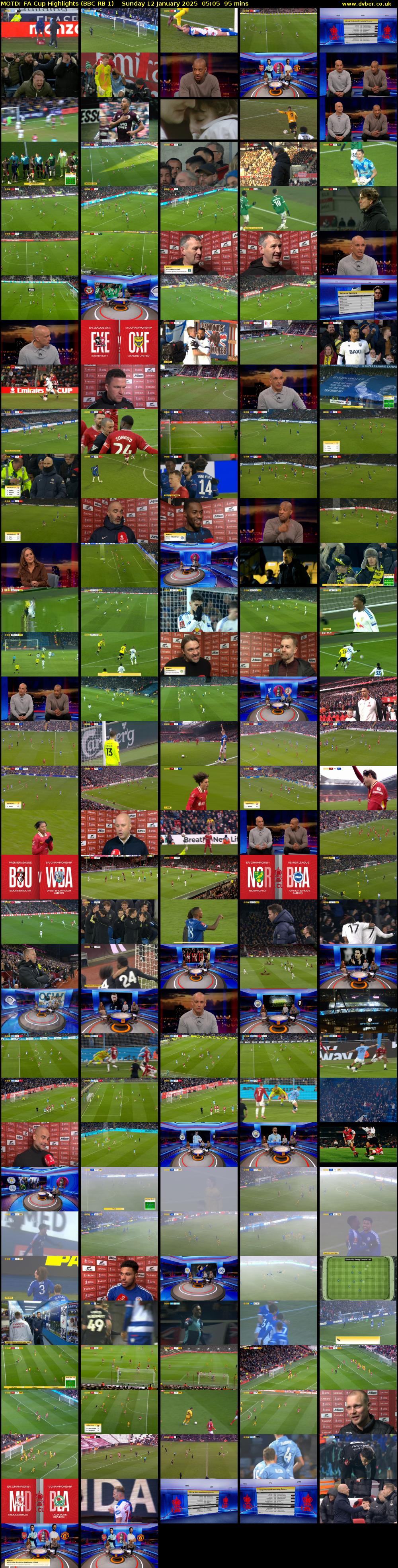 MOTD: FA Cup Highlights (BBC RB 1) Sunday 12 January 2025 05:05 - 06:40