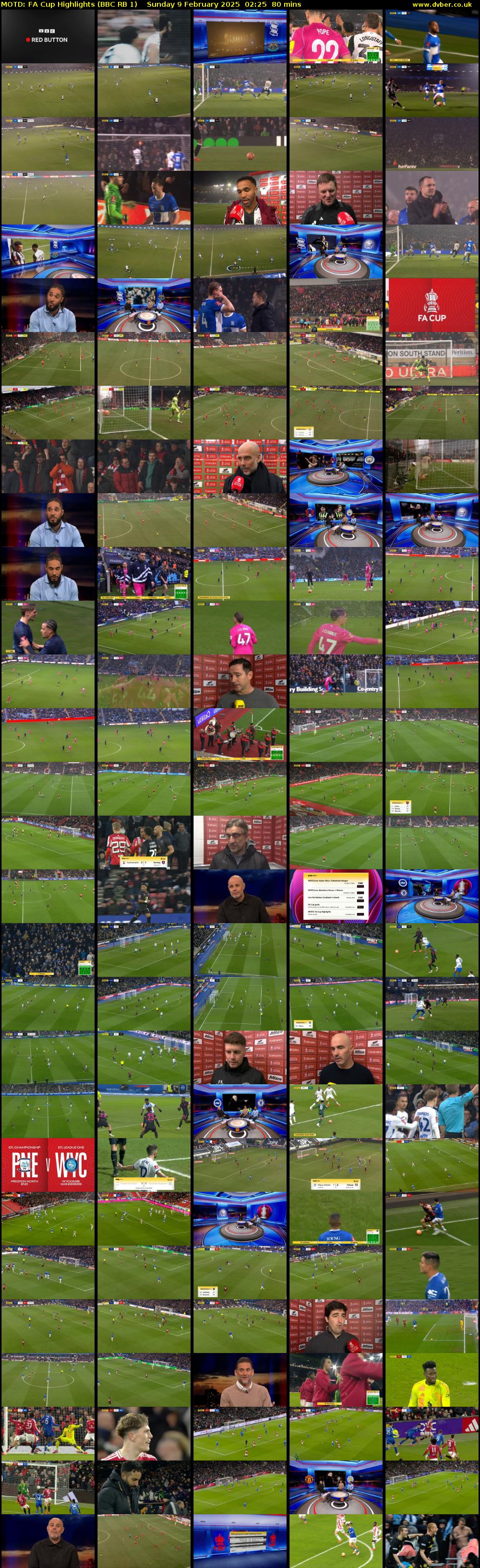 MOTD: FA Cup Highlights (BBC RB 1) Sunday 9 February 2025 02:25 - 03:45