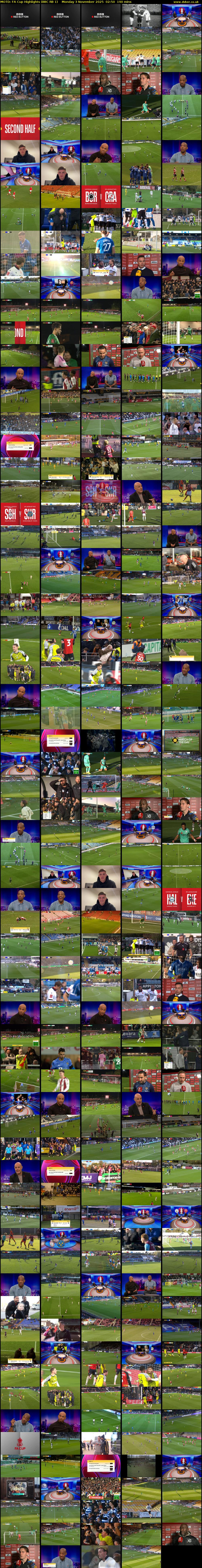 MOTD: FA Cup Highlights (BBC RB 1) Monday 3 November 2025 02:50 - 06:00