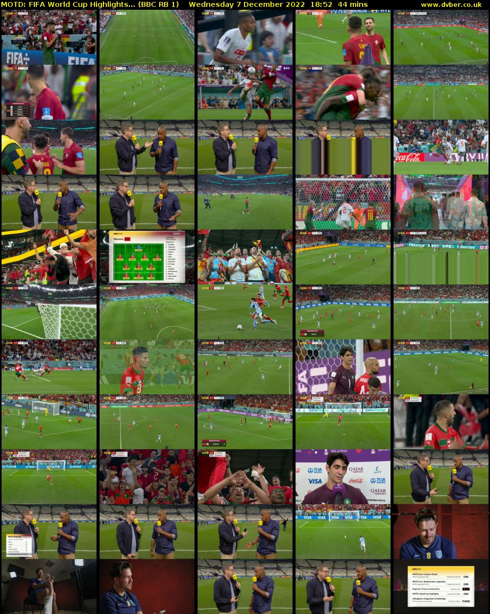 MOTD: FIFA World Cup Highlights... (BBC RB 1) Wednesday 7 December 2022 18:52 - 19:36