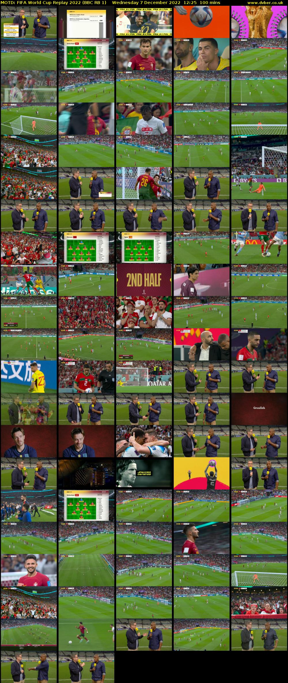 MOTD: FIFA World Cup Replay 2022 (BBC RB 1) Wednesday 7 December 2022 12:25 - 14:05