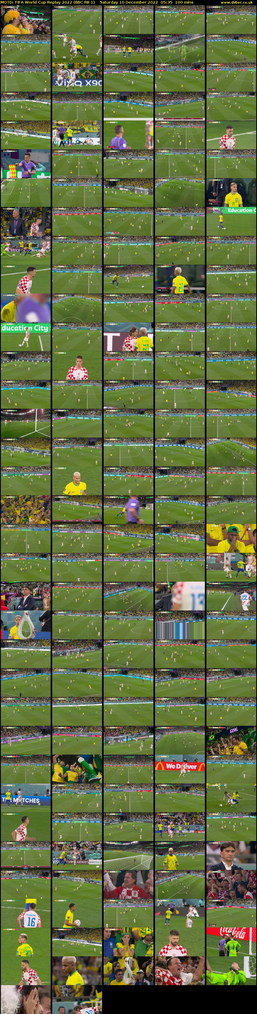 MOTD: FIFA World Cup Replay 2022 (BBC RB 1) Saturday 10 December 2022 05:35 - 07:15