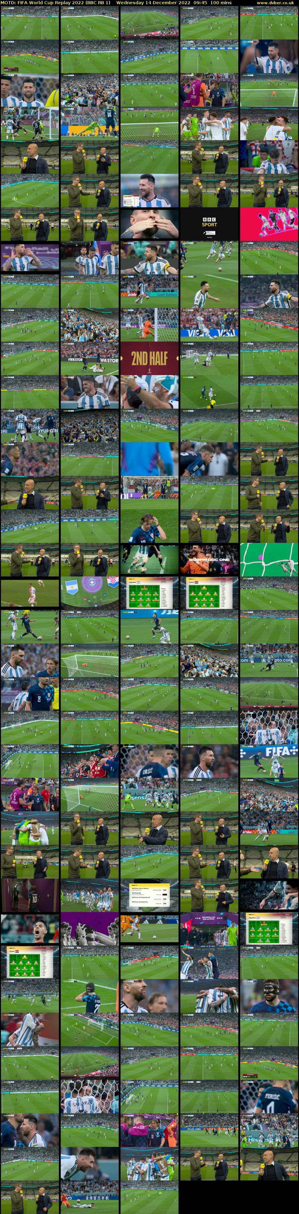 MOTD: FIFA World Cup Replay 2022 (BBC RB 1) Wednesday 14 December 2022 09:45 - 11:25
