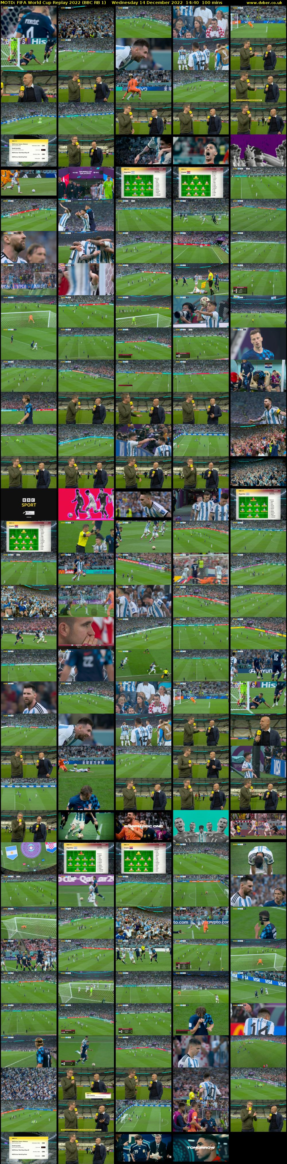 MOTD: FIFA World Cup Replay 2022 (BBC RB 1) Wednesday 14 December 2022 14:40 - 16:20