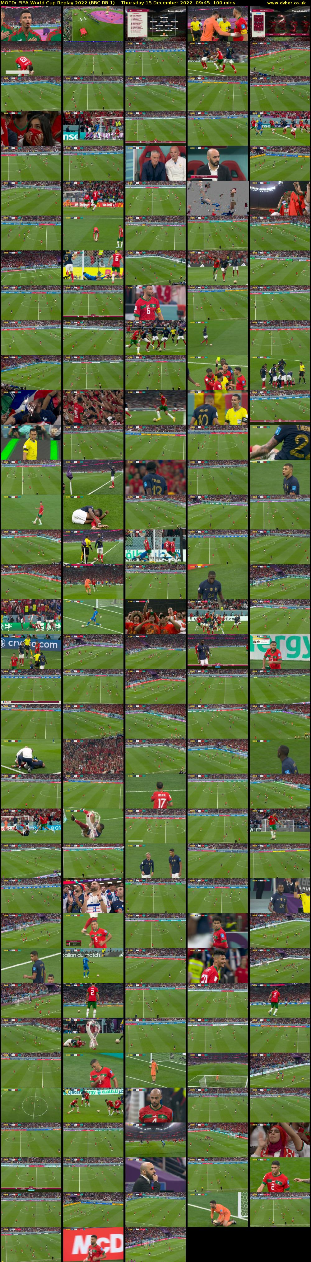 MOTD: FIFA World Cup Replay 2022 (BBC RB 1) Thursday 15 December 2022 09:45 - 11:25