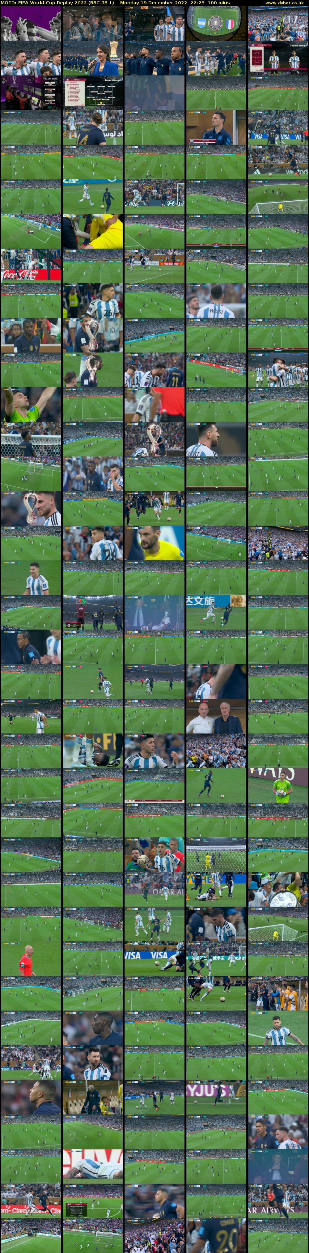 MOTD: FIFA World Cup Replay 2022 (BBC RB 1) Monday 19 December 2022 22:25 - 00:05