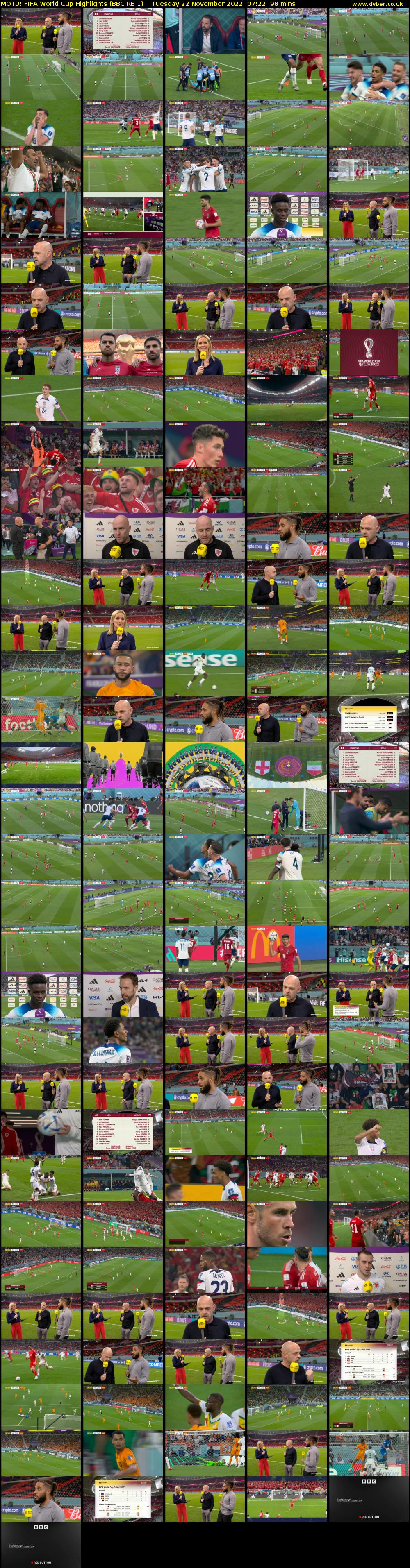MOTD: Fifa World Cup Highlights (BBC RB 1) Tuesday 22 November 2022 07:22 - 09:00