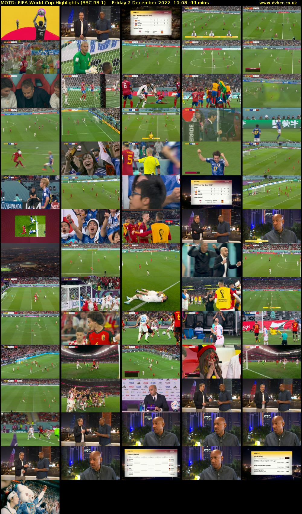 MOTD: Fifa World Cup Highlights (BBC RB 1) Friday 2 December 2022 10:08 - 10:52