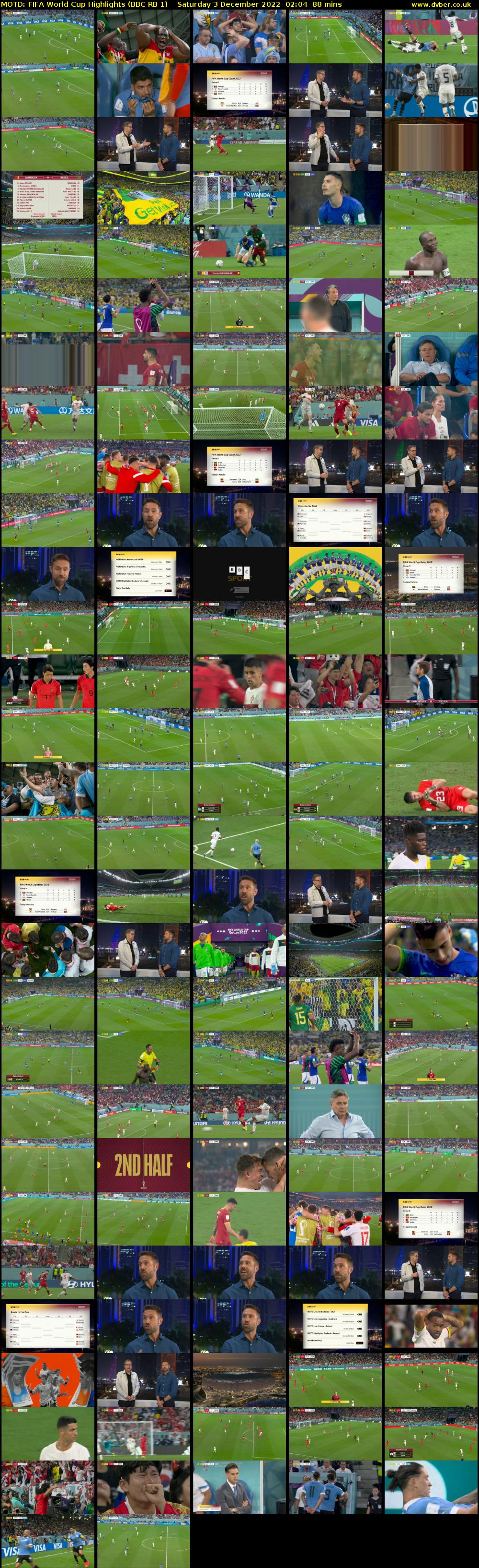 MOTD: Fifa World Cup Highlights (BBC RB 1) Saturday 3 December 2022 02:04 - 03:32