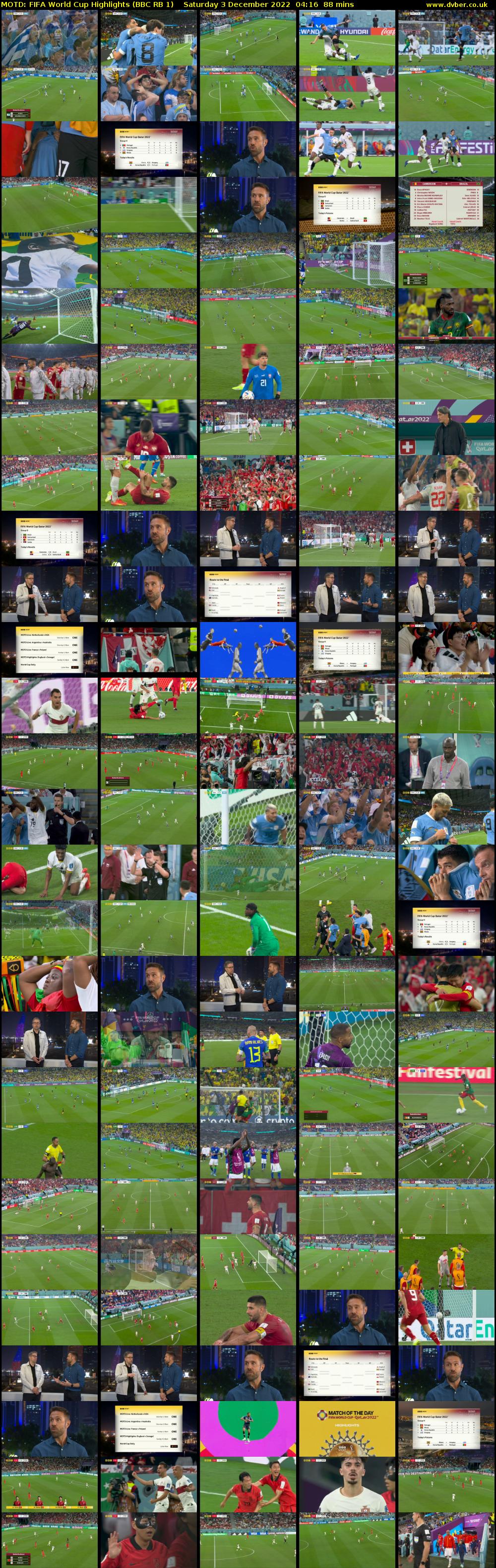 MOTD: Fifa World Cup Highlights (BBC RB 1) Saturday 3 December 2022 04:16 - 05:44
