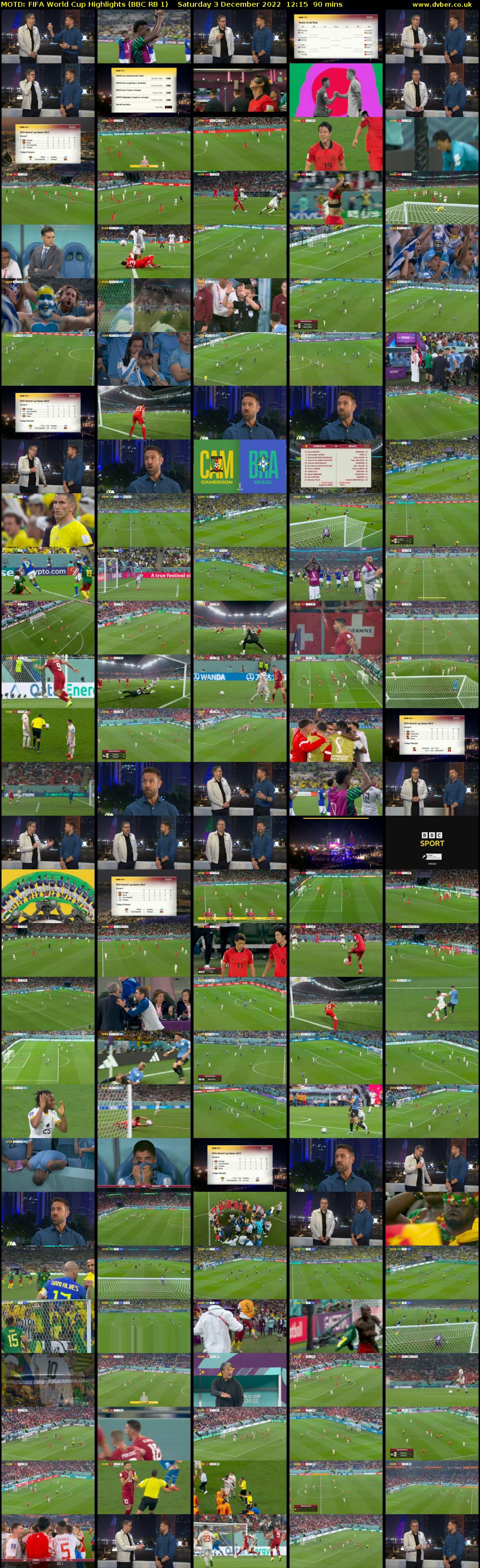 MOTD: Fifa World Cup Highlights (BBC RB 1) Saturday 3 December 2022 12:15 - 13:45