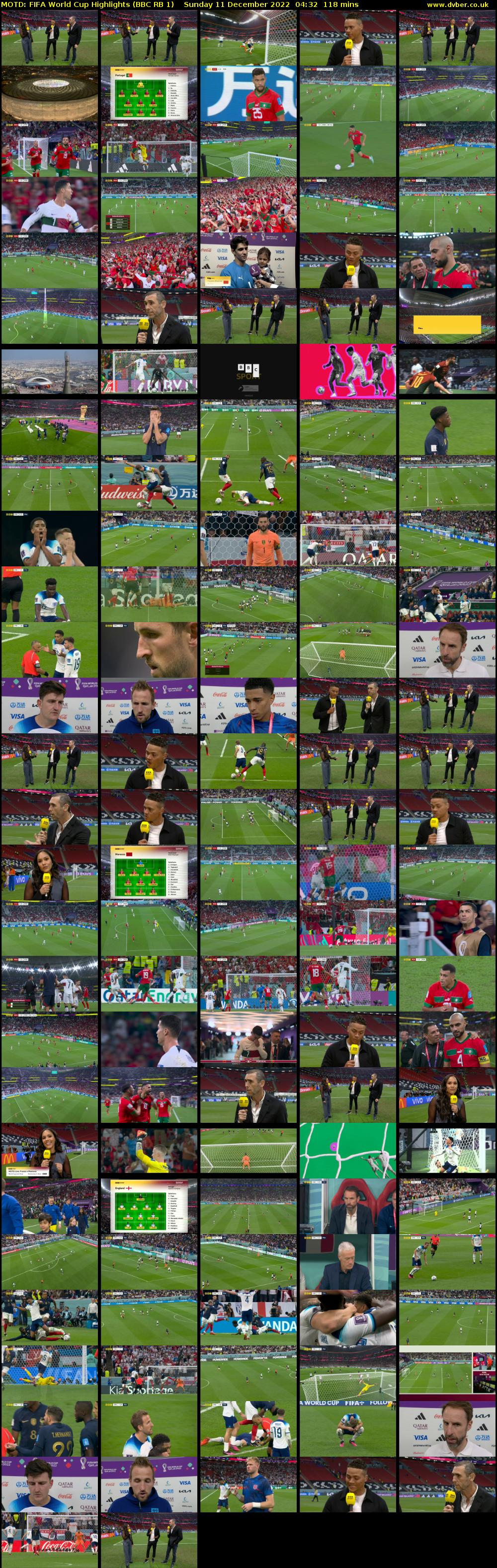 MOTD: Fifa World Cup Highlights (BBC RB 1) Sunday 11 December 2022 04:32 - 06:30