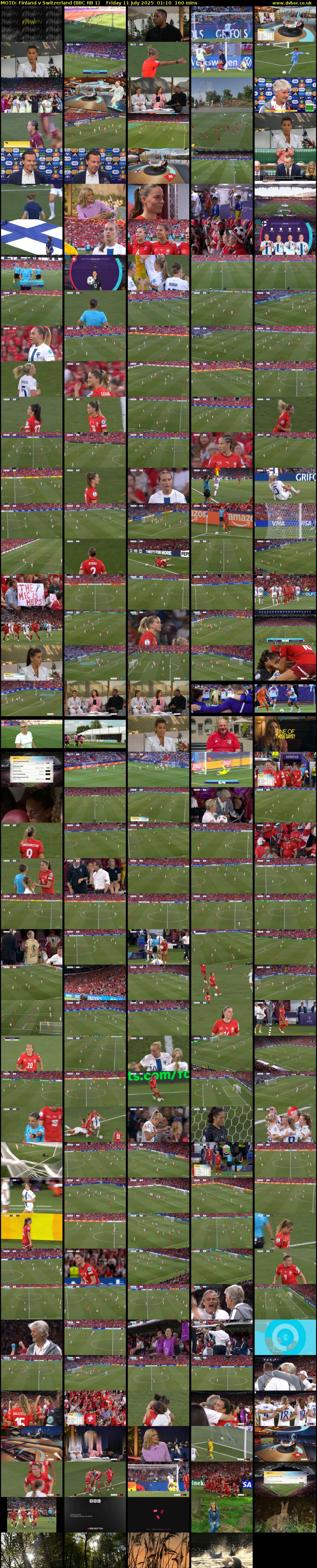 MOTD: Finland v Switzerland (BBC RB 1) Friday 11 July 2025 01:10 - 03:50