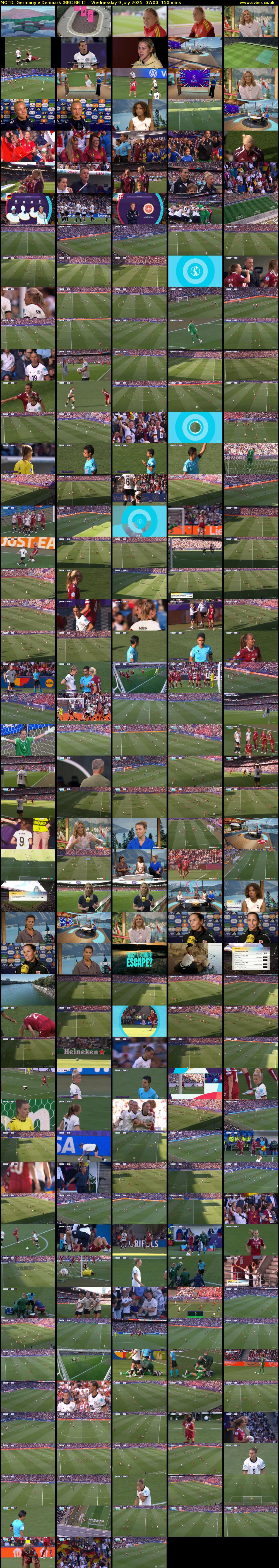 MOTD: Germany v Denmark (BBC RB 1) Wednesday 9 July 2025 07:00 - 09:30