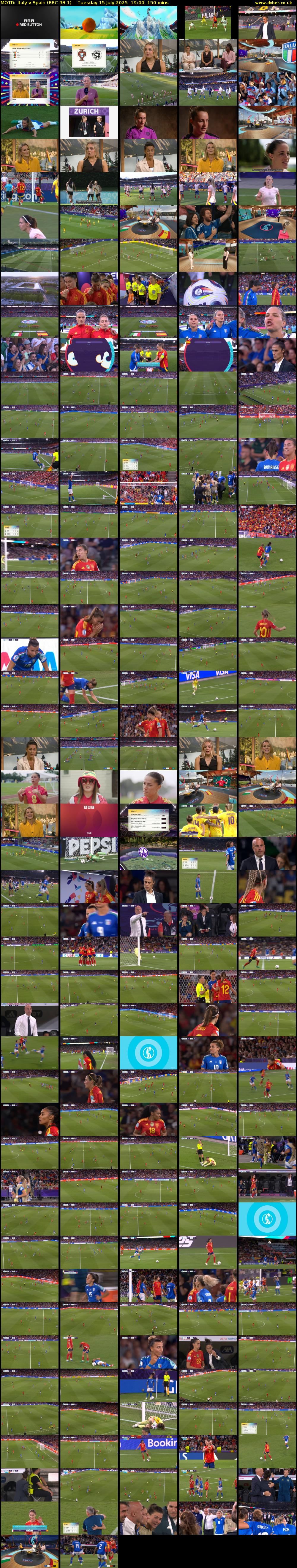 MOTD: Italy v Spain (BBC RB 1) Tuesday 15 July 2025 19:00 - 21:30