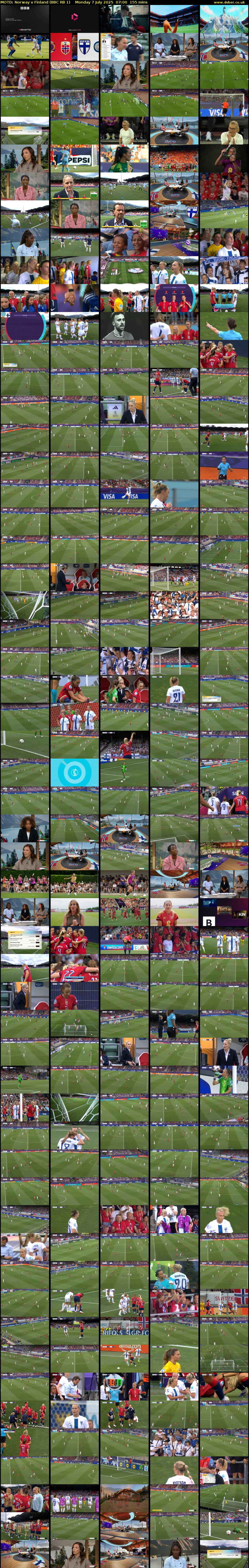 MOTD: Norway v Finland (BBC RB 1) Monday 7 July 2025 07:00 - 09:35