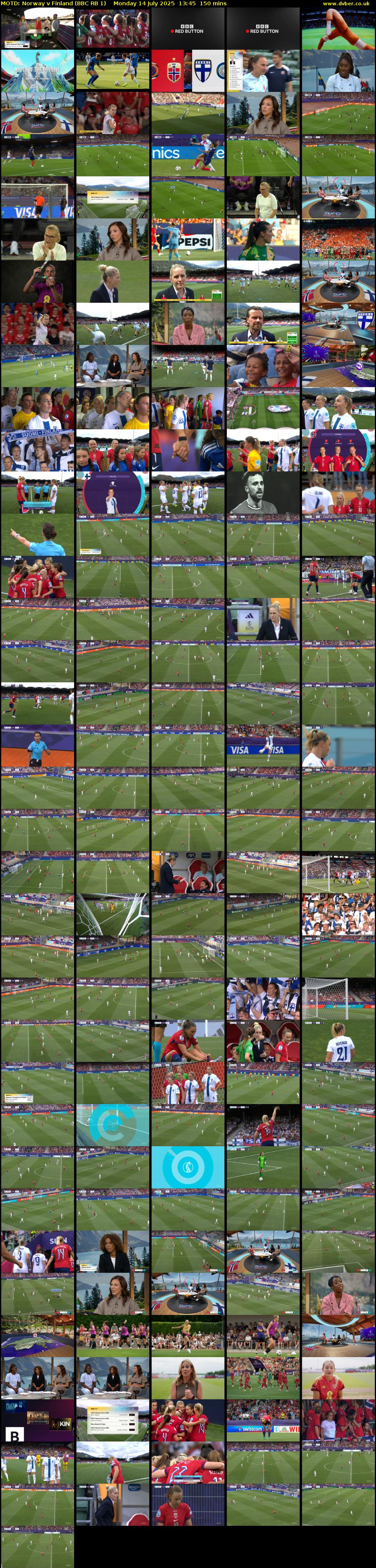 MOTD: Norway v Finland (BBC RB 1) Monday 14 July 2025 13:45 - 16:15